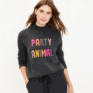 NWT Loft Lou & Grey Party Animal Sweater Sz Medium